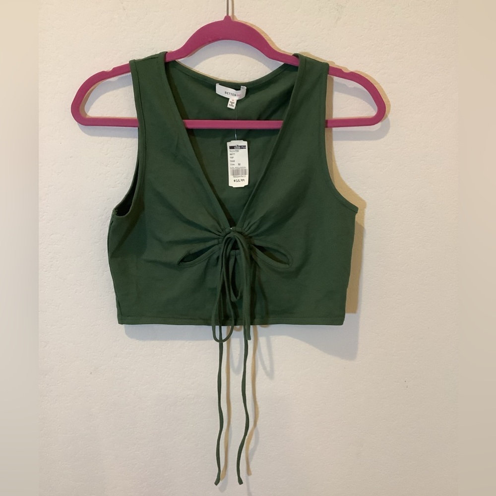 Better Be green crop top